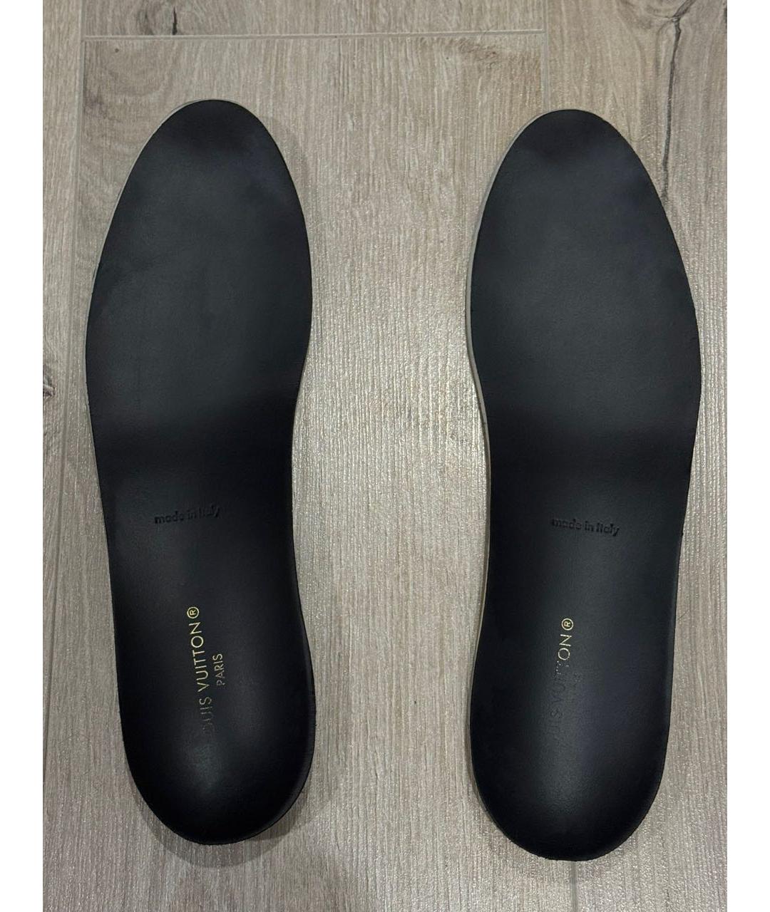 LOUIS VUITTON Черные кожаные низкие кроссовки / кеды, фото 5