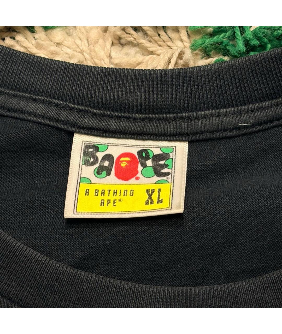 BAPE Черная хлопковая футболка, фото 4