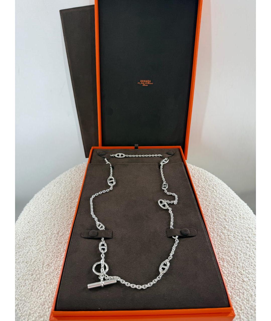 HERMES Серебряное серебряное колье, фото 4