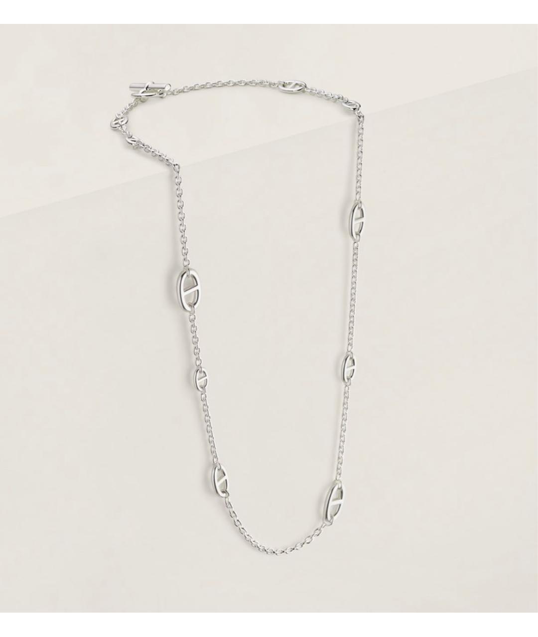 HERMES Серебряное серебряное колье, фото 8