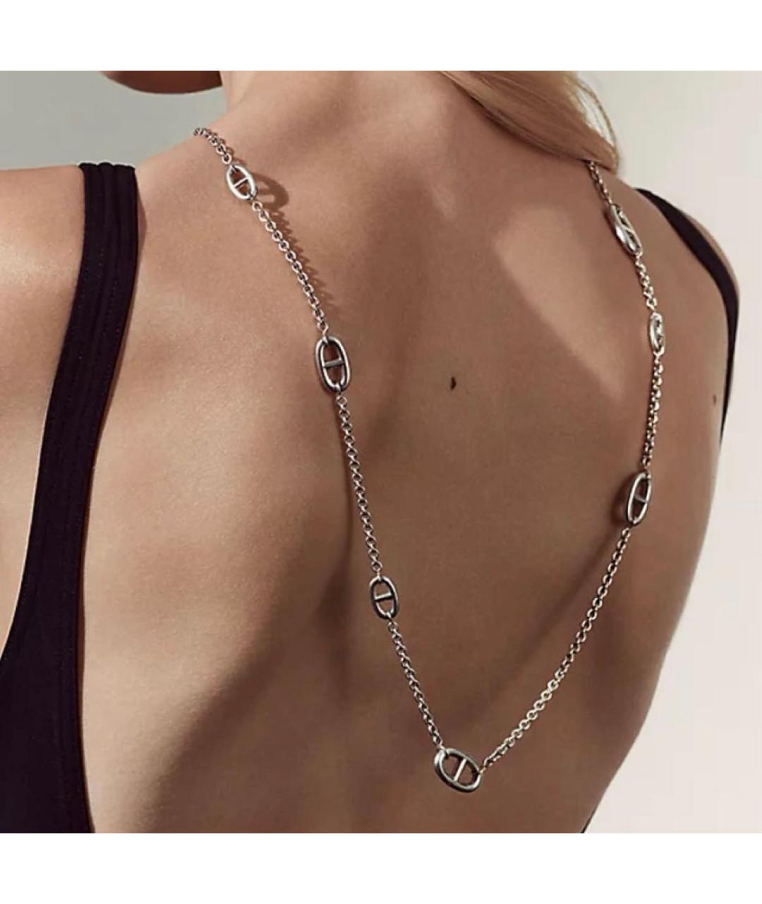 HERMES Серебряное серебряное колье, фото 7