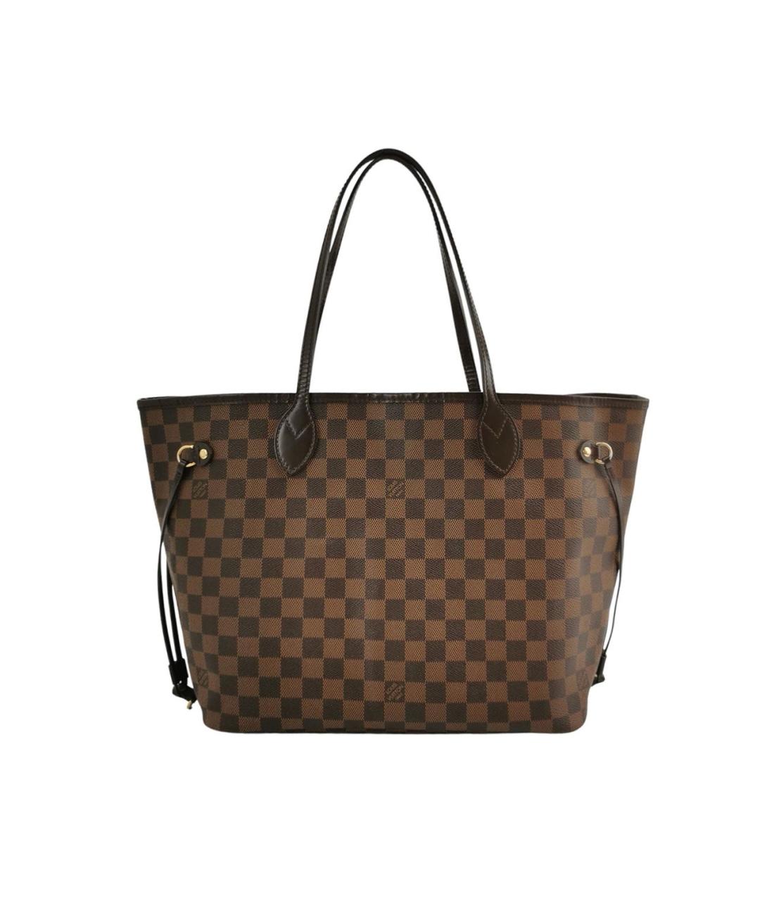 LOUIS VUITTON Коричневая кожаная сумка тоут, фото 9