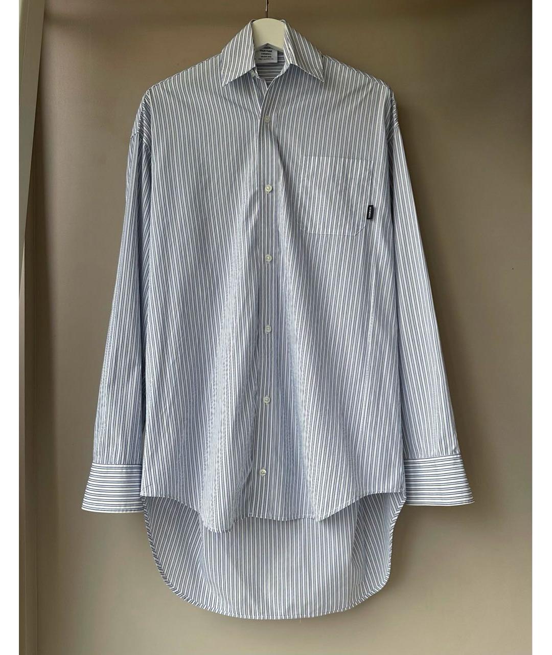 VETEMENTS Голубая хлопковая рубашка, фото 2