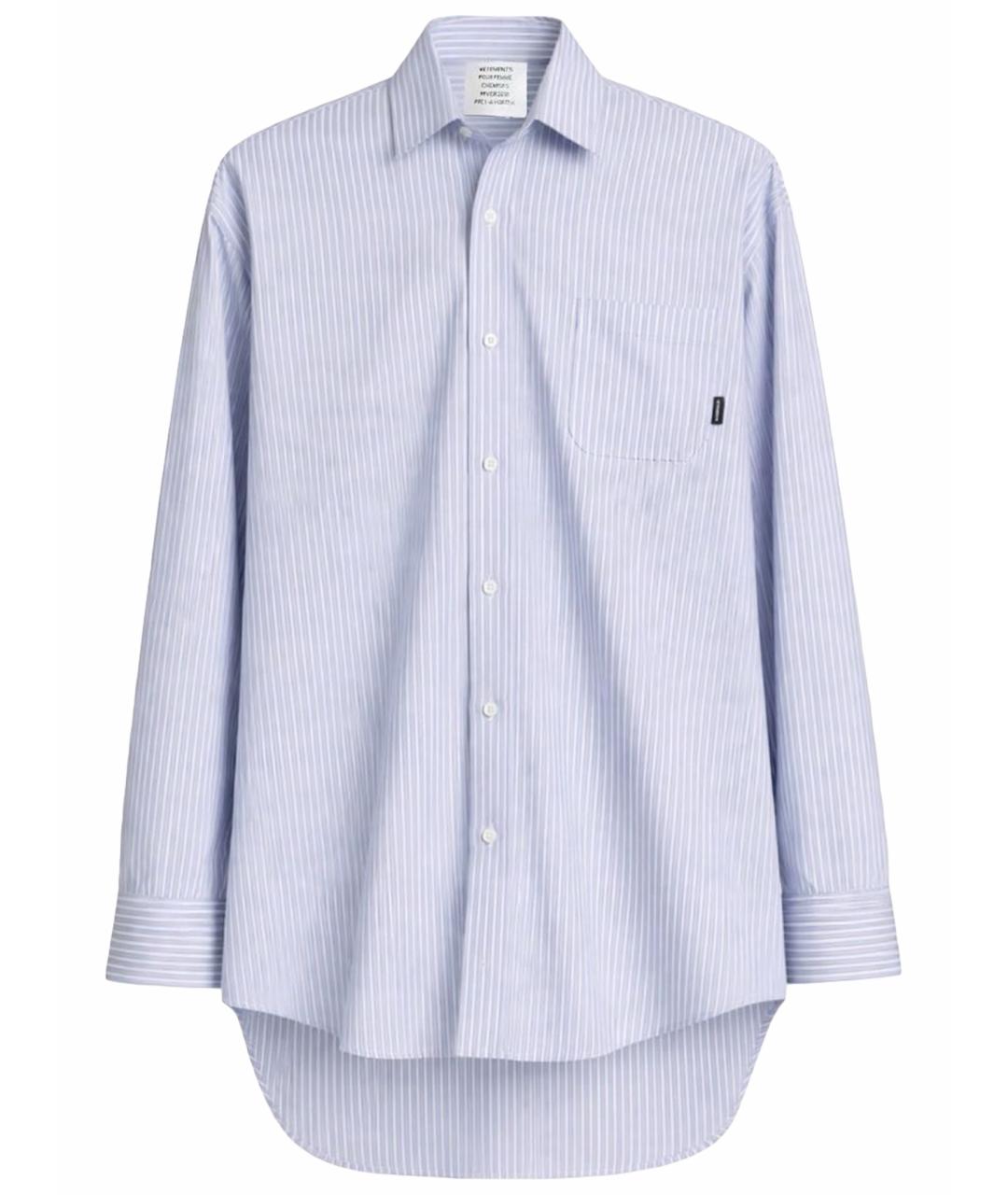 VETEMENTS Голубая хлопковая рубашка, фото 1