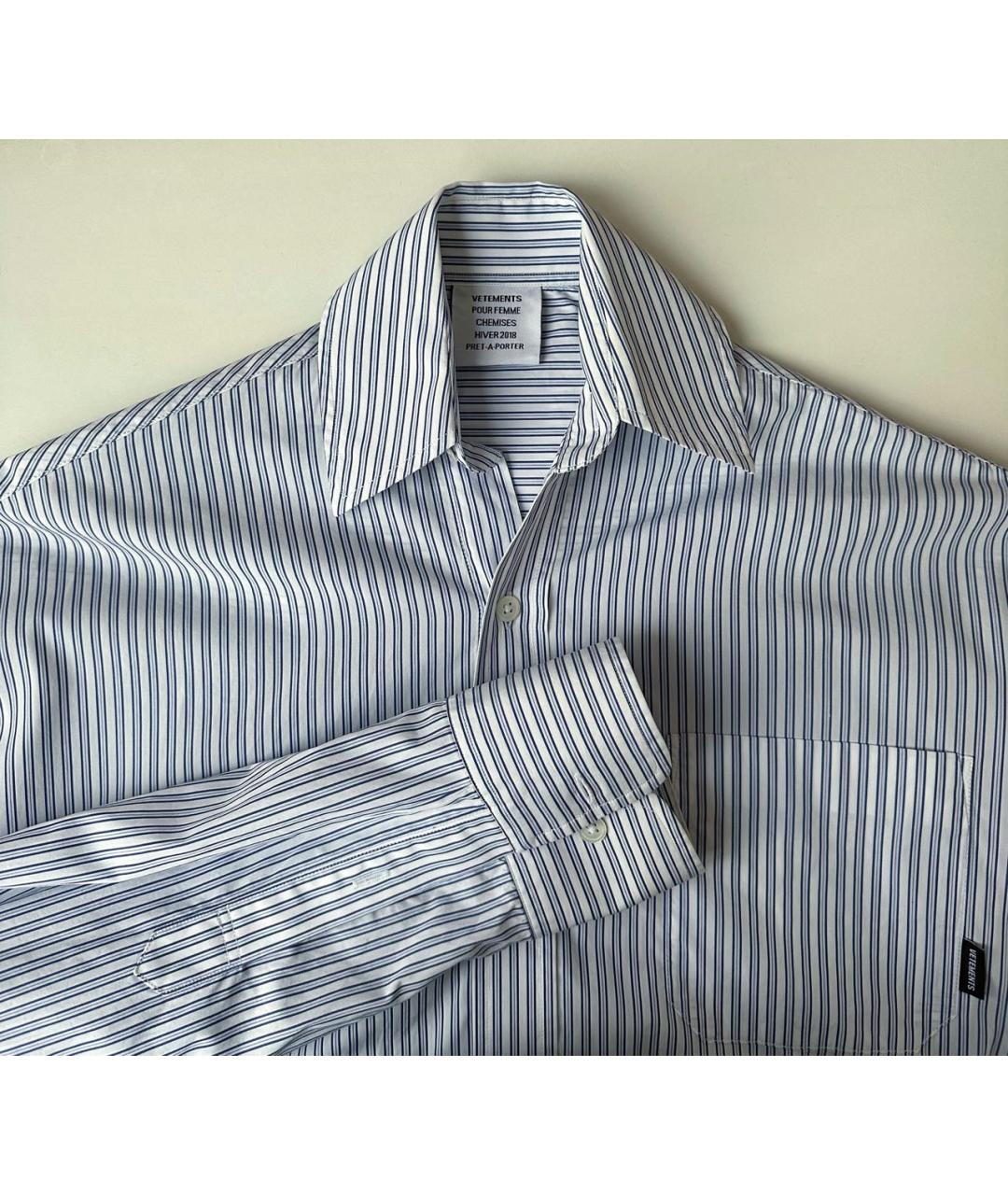 VETEMENTS Голубая хлопковая рубашка, фото 4