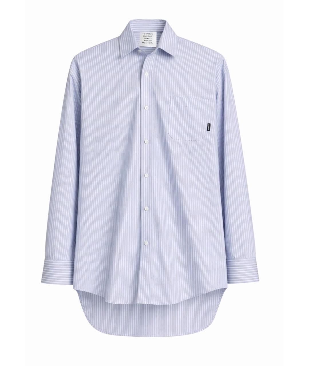 VETEMENTS Голубая хлопковая рубашка, фото 9