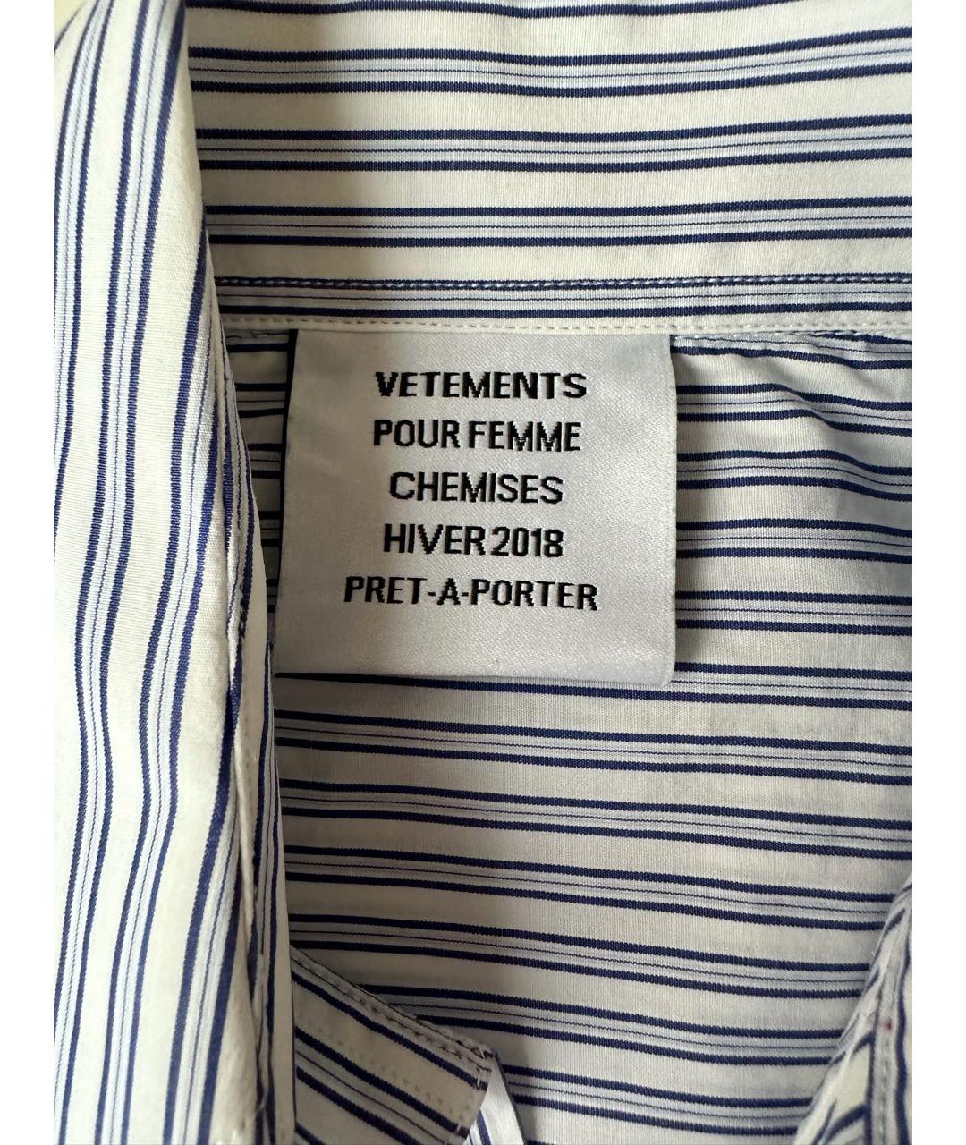 VETEMENTS Голубая хлопковая рубашка, фото 5