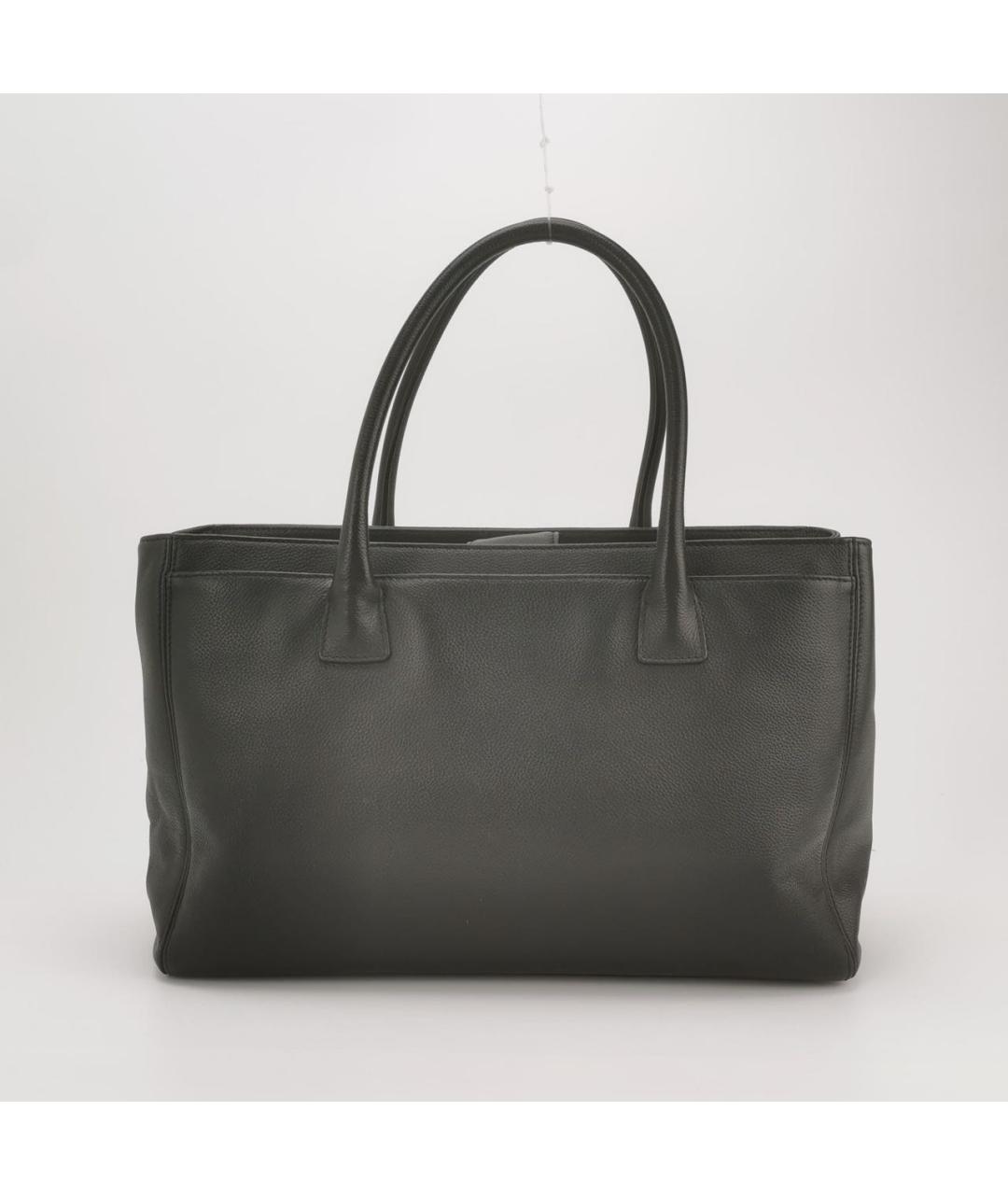 CHANEL Черная кожаная сумка тоут, фото 4