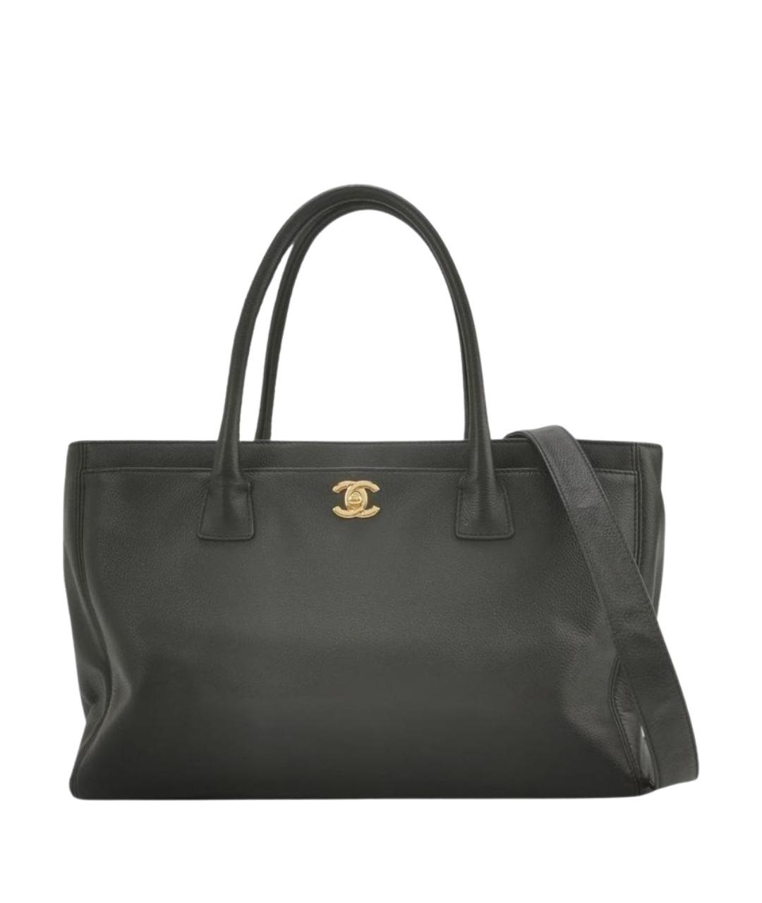 CHANEL Черная кожаная сумка тоут, фото 1