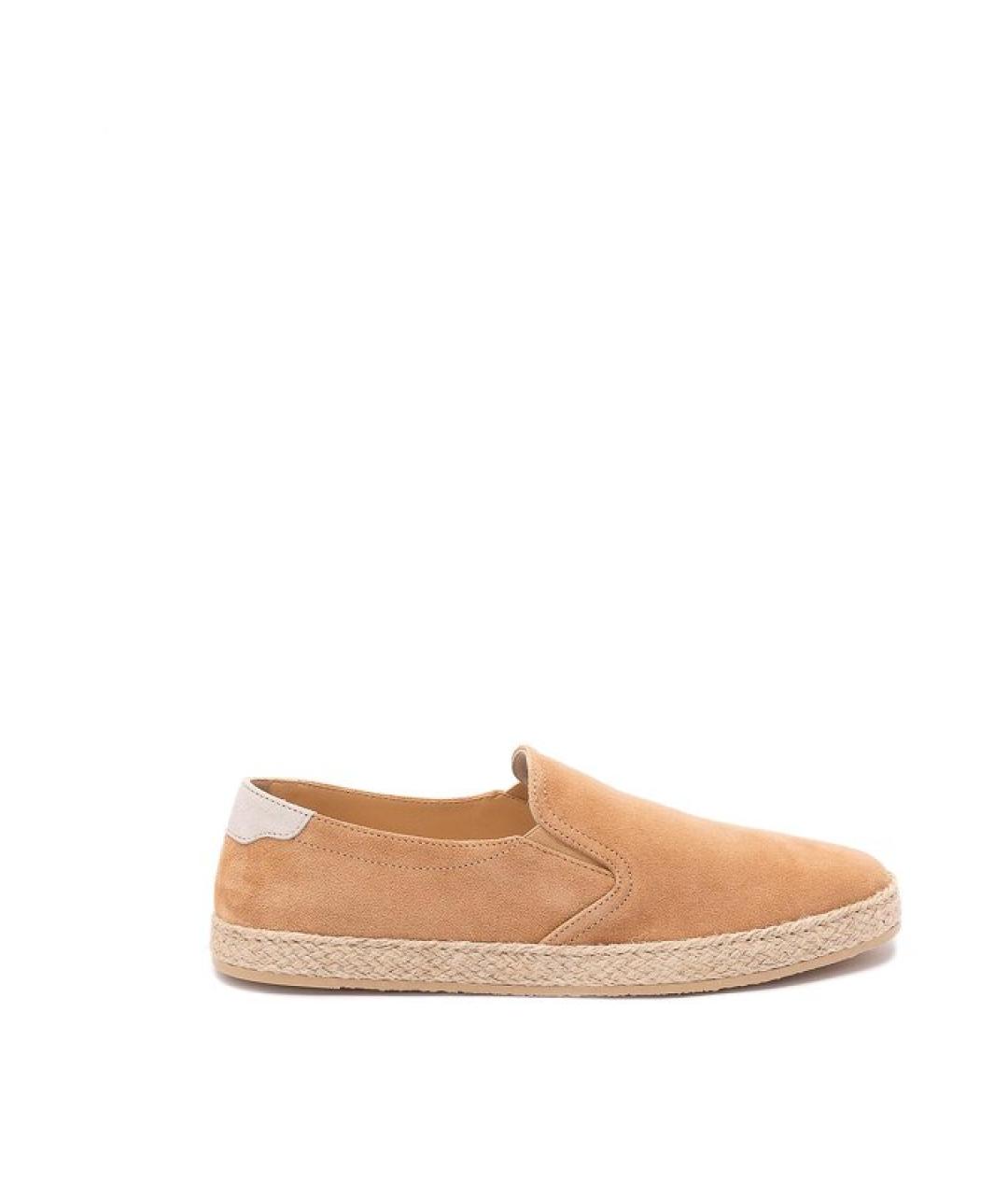 BRUNELLO CUCINELLI Бежевые замшевые эспадрильи, фото 1