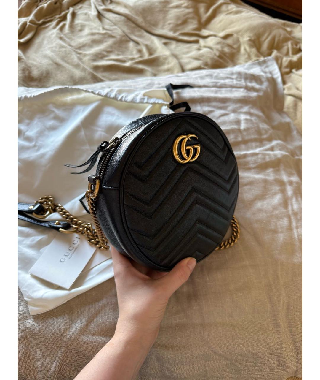 GUCCI Черная кожаная сумка через плечо, фото 2