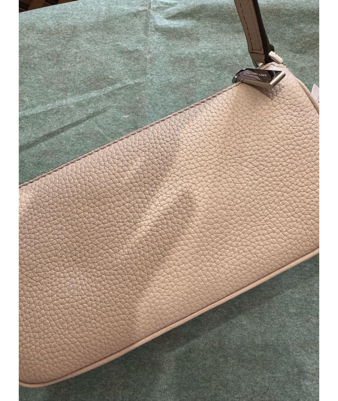 MICHAEL KORS Бежевая кожаная сумка с короткими ручками, фото 3