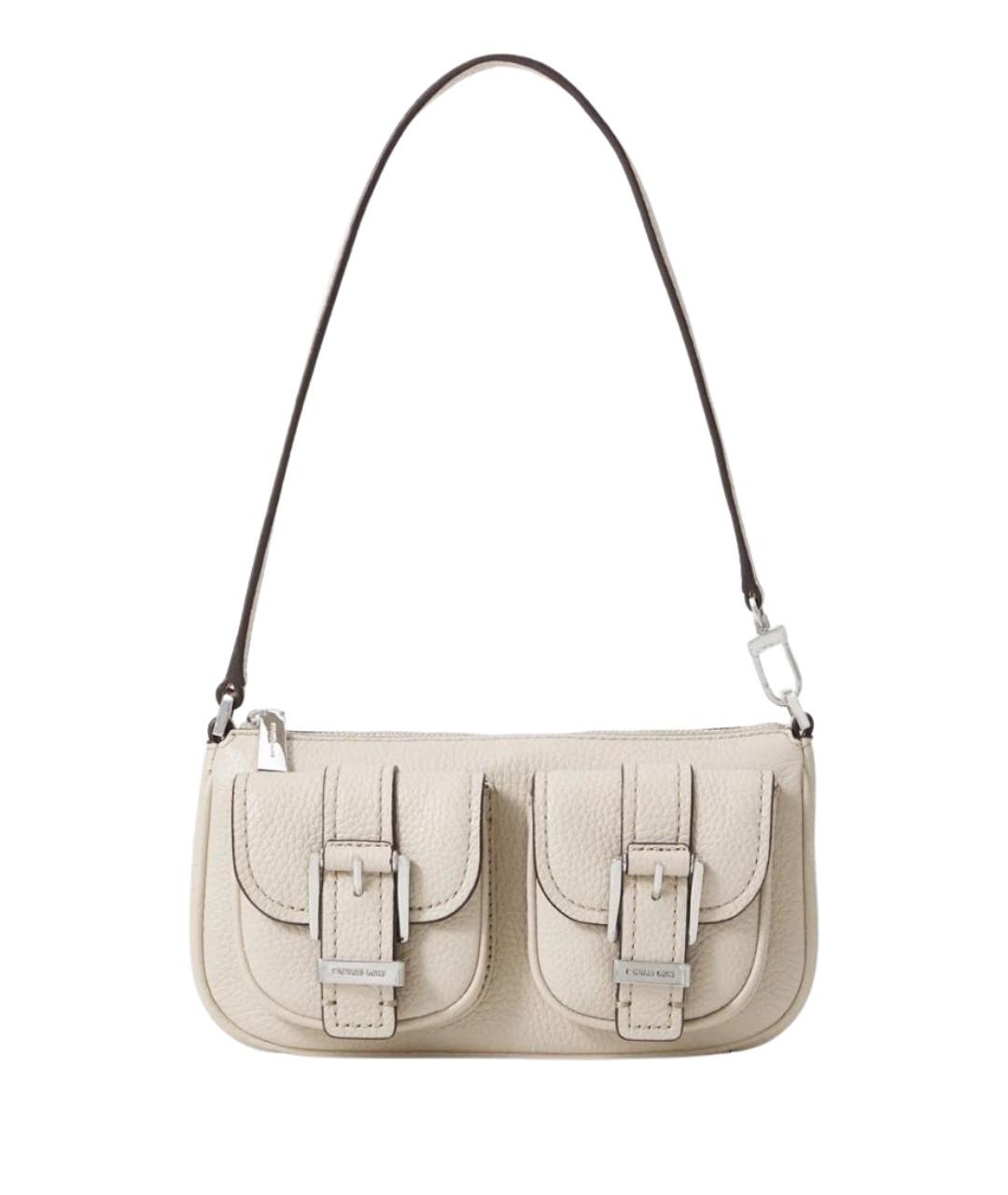 MICHAEL KORS Бежевая кожаная сумка с короткими ручками, фото 1