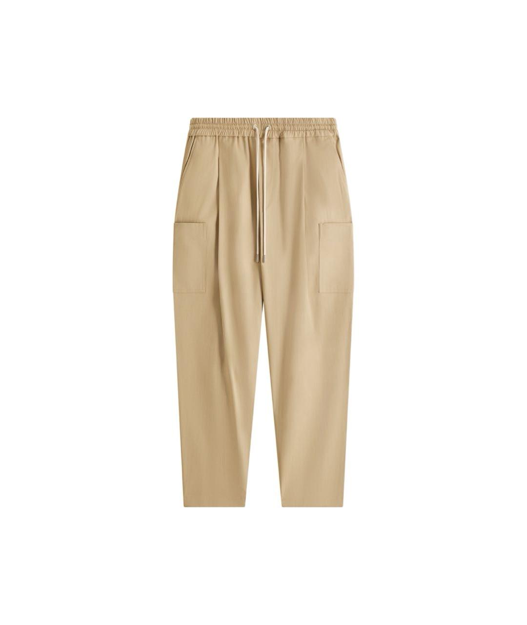 Drole de Monsieur Бежевые хлопковые повседневные брюки, фото 9