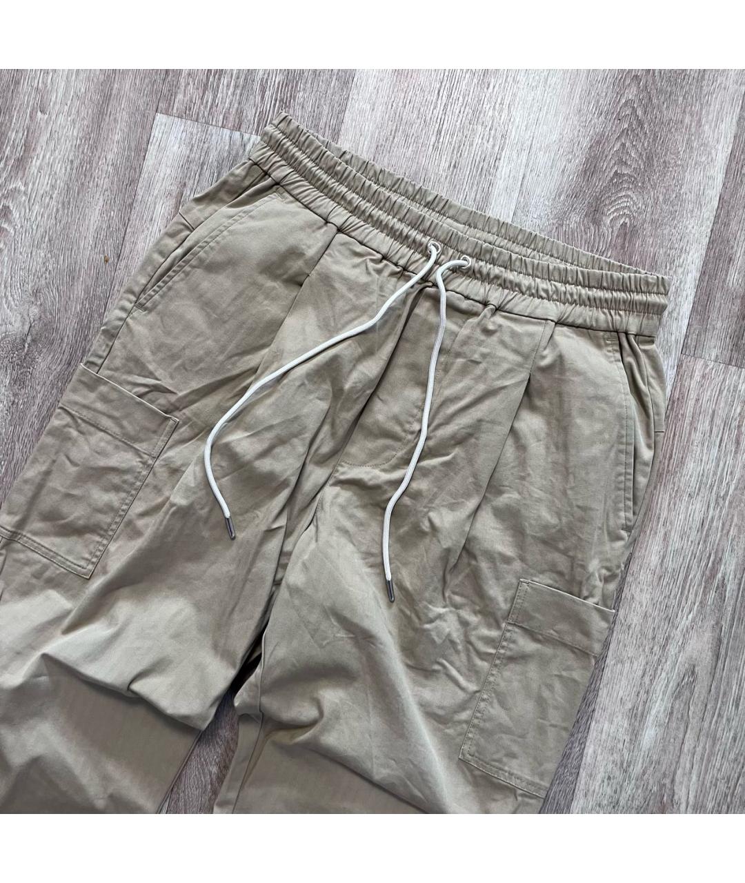 Drole de Monsieur Бежевые хлопковые повседневные брюки, фото 8