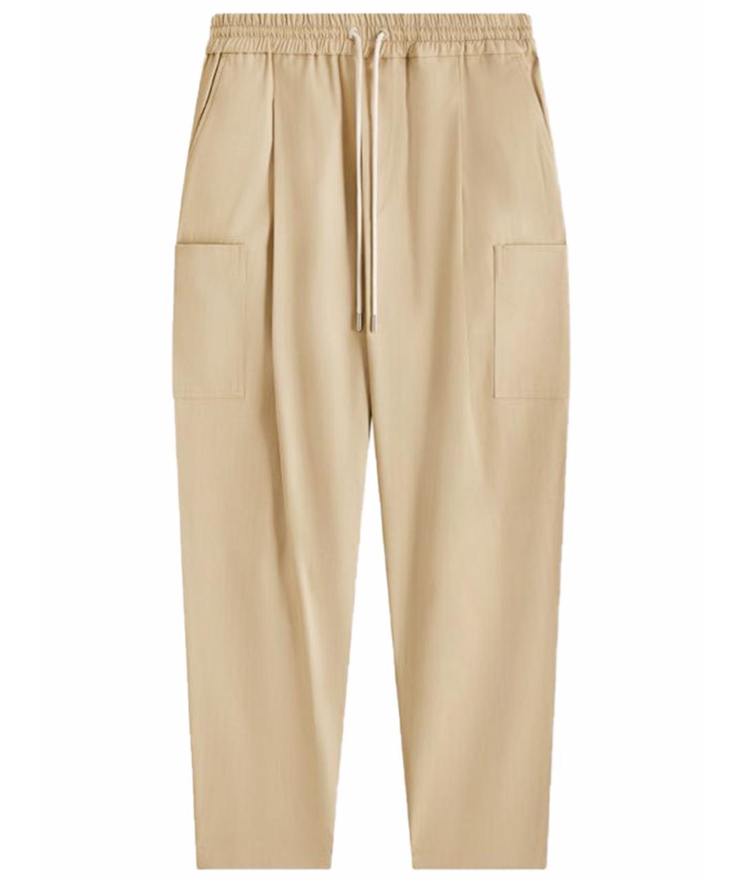 Drole de Monsieur Бежевые хлопковые повседневные брюки, фото 1