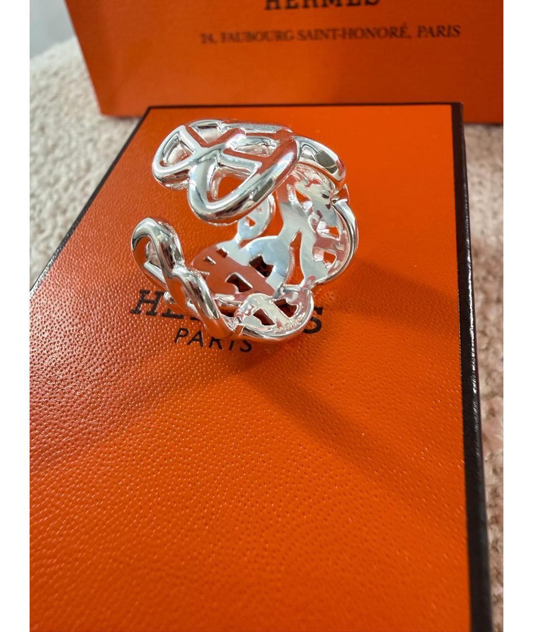 HERMES Серебряное серебряное кольцо, фото 2