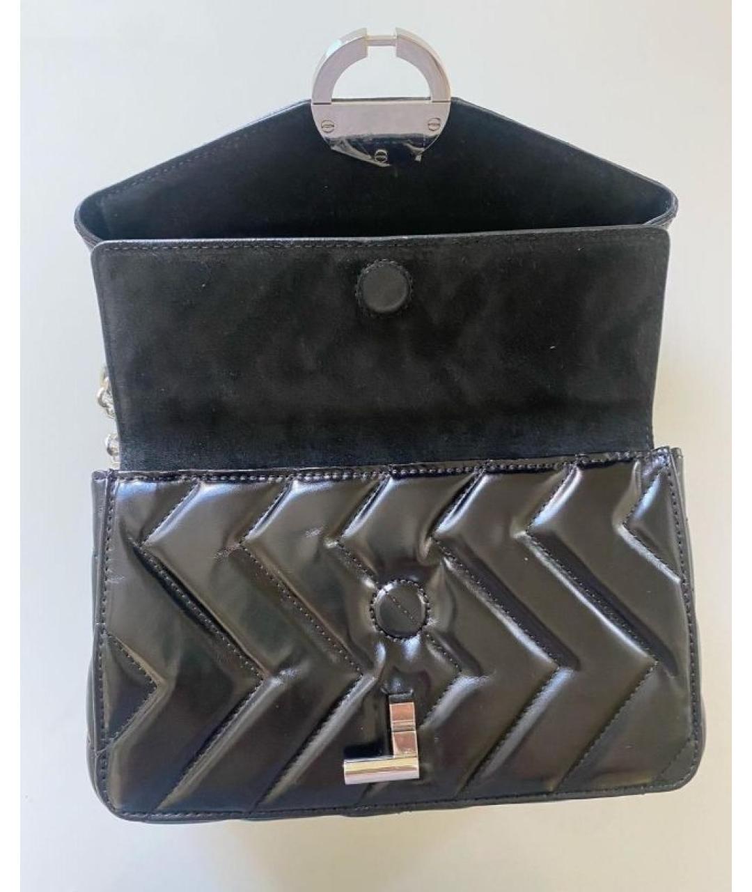 SANDRO Черная кожаная сумка через плечо, фото 7