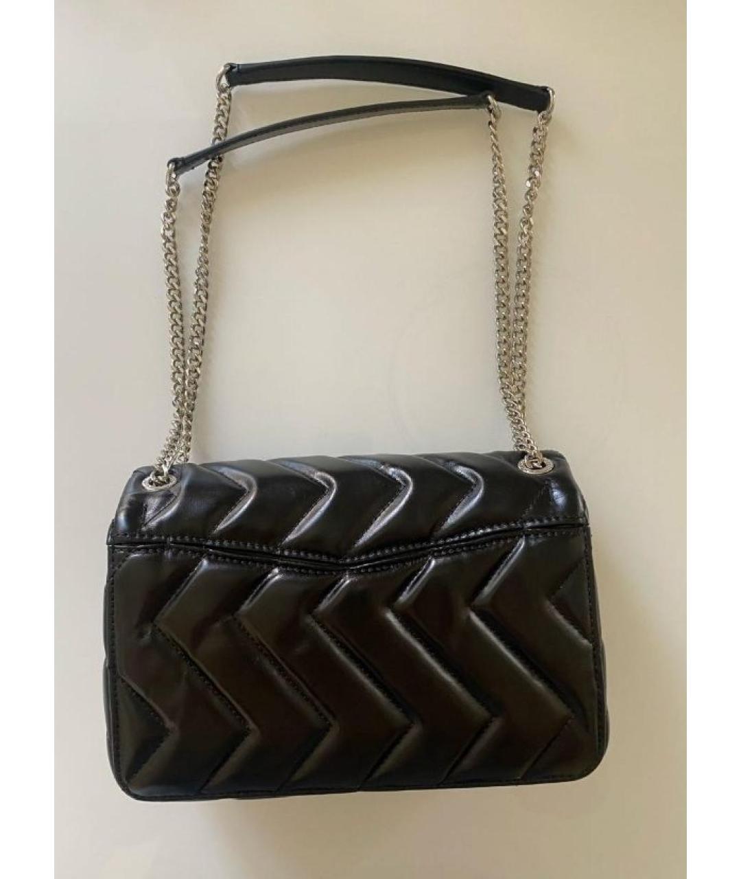 SANDRO Черная кожаная сумка через плечо, фото 5