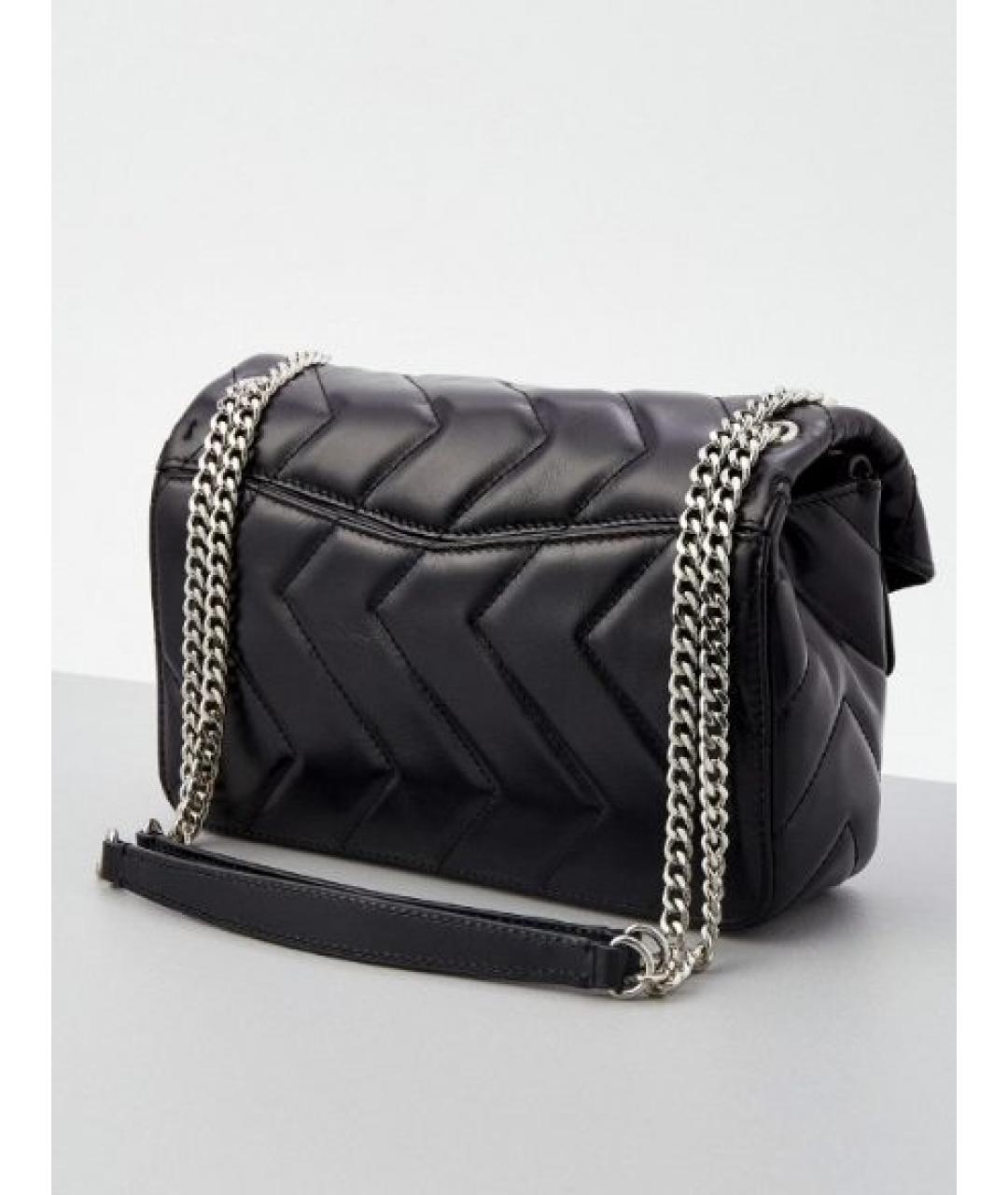 SANDRO Черная кожаная сумка через плечо, фото 2