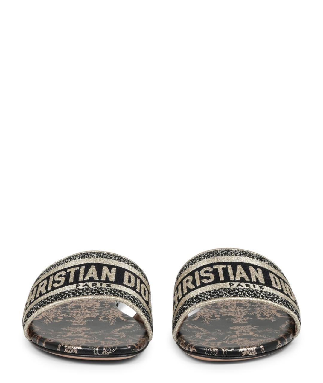 CHRISTIAN DIOR Черные шлепанцы, фото 3