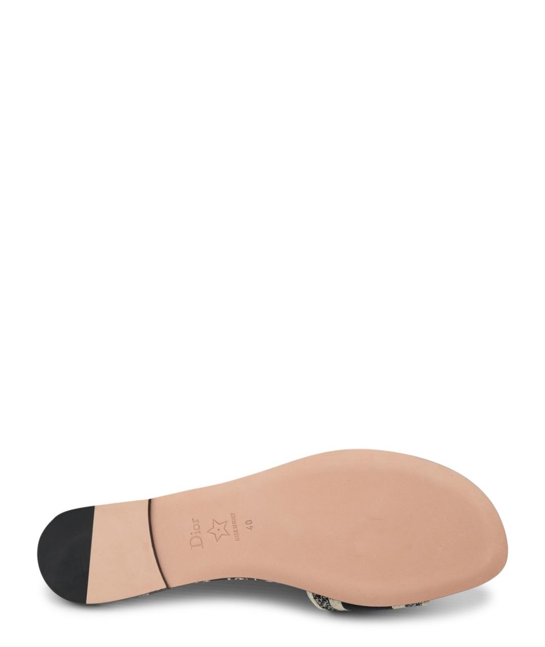 CHRISTIAN DIOR Черные шлепанцы, фото 6