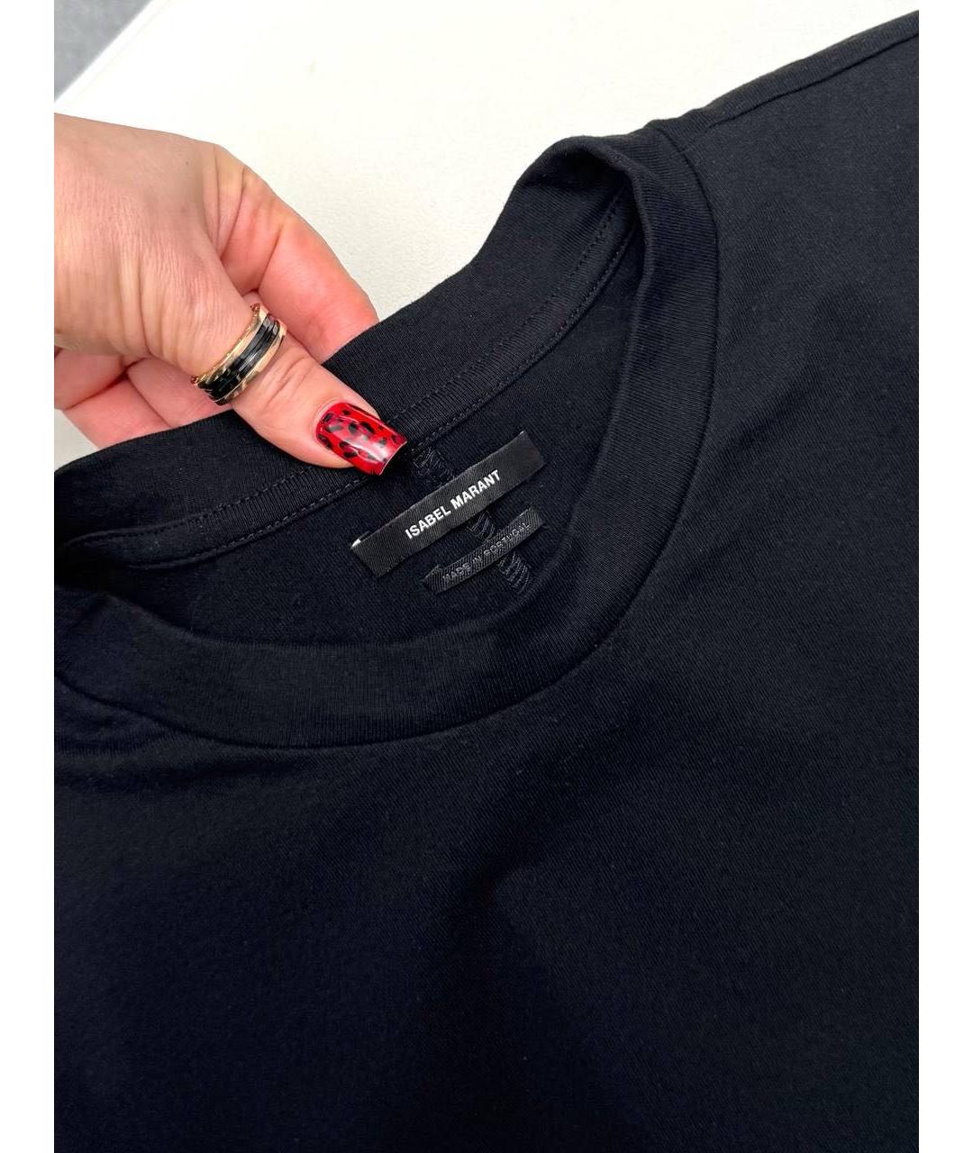 ISABEL MARANT Черная хлопковая футболка, фото 3