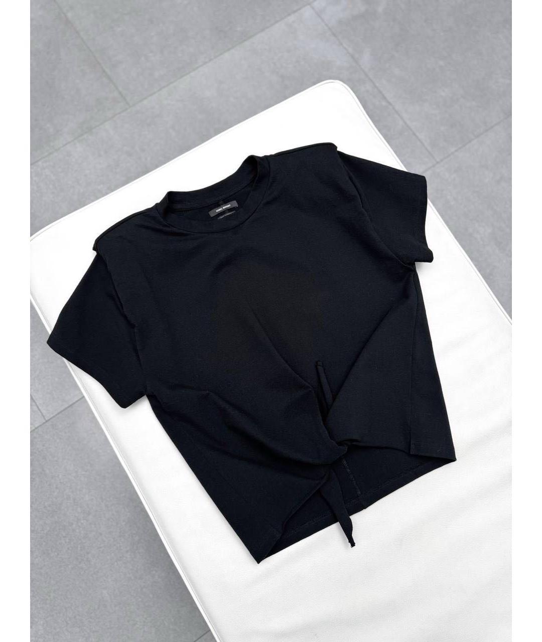 ISABEL MARANT Черная хлопковая футболка, фото 7