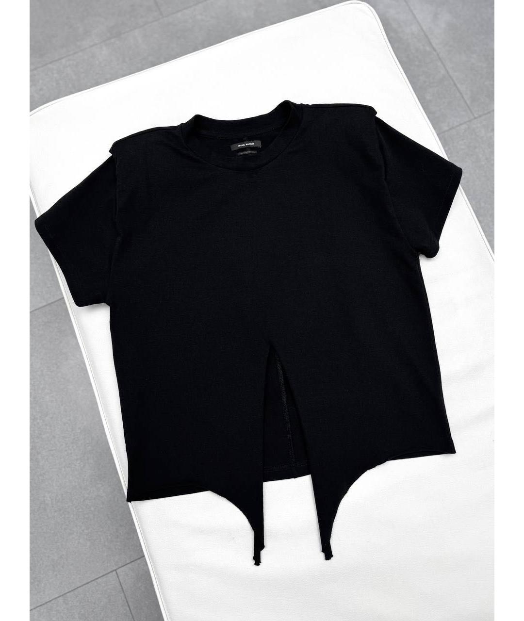 ISABEL MARANT Черная хлопковая футболка, фото 2