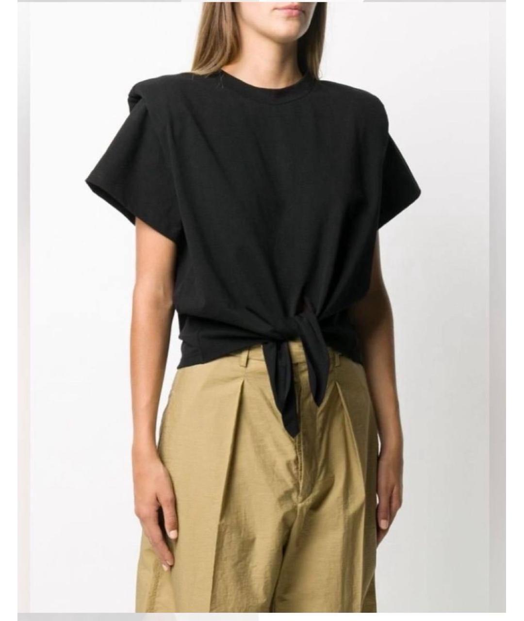 ISABEL MARANT Черная хлопковая футболка, фото 6