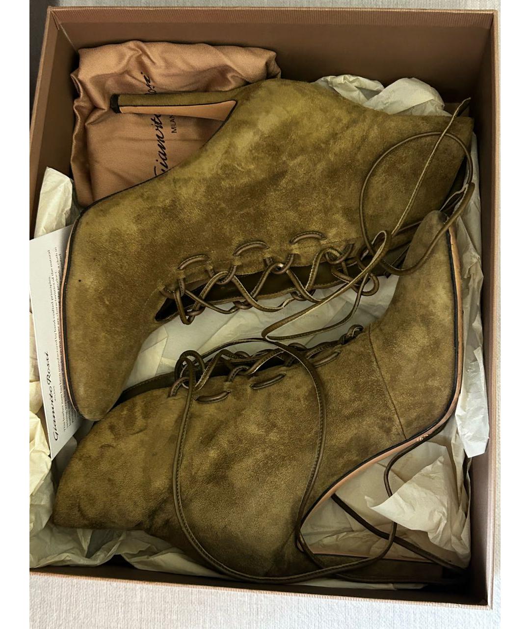 GIANVITO ROSSI Замшевые ботильоны, фото 7