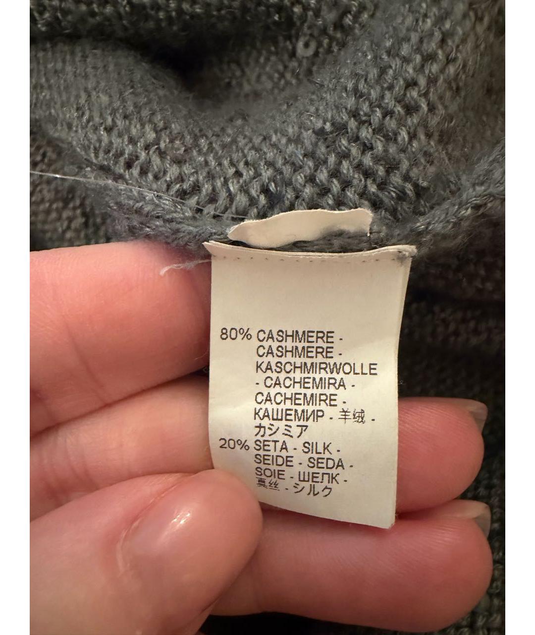 BRUNELLO CUCINELLI Зеленые кашемировое повседневное платье, фото 4