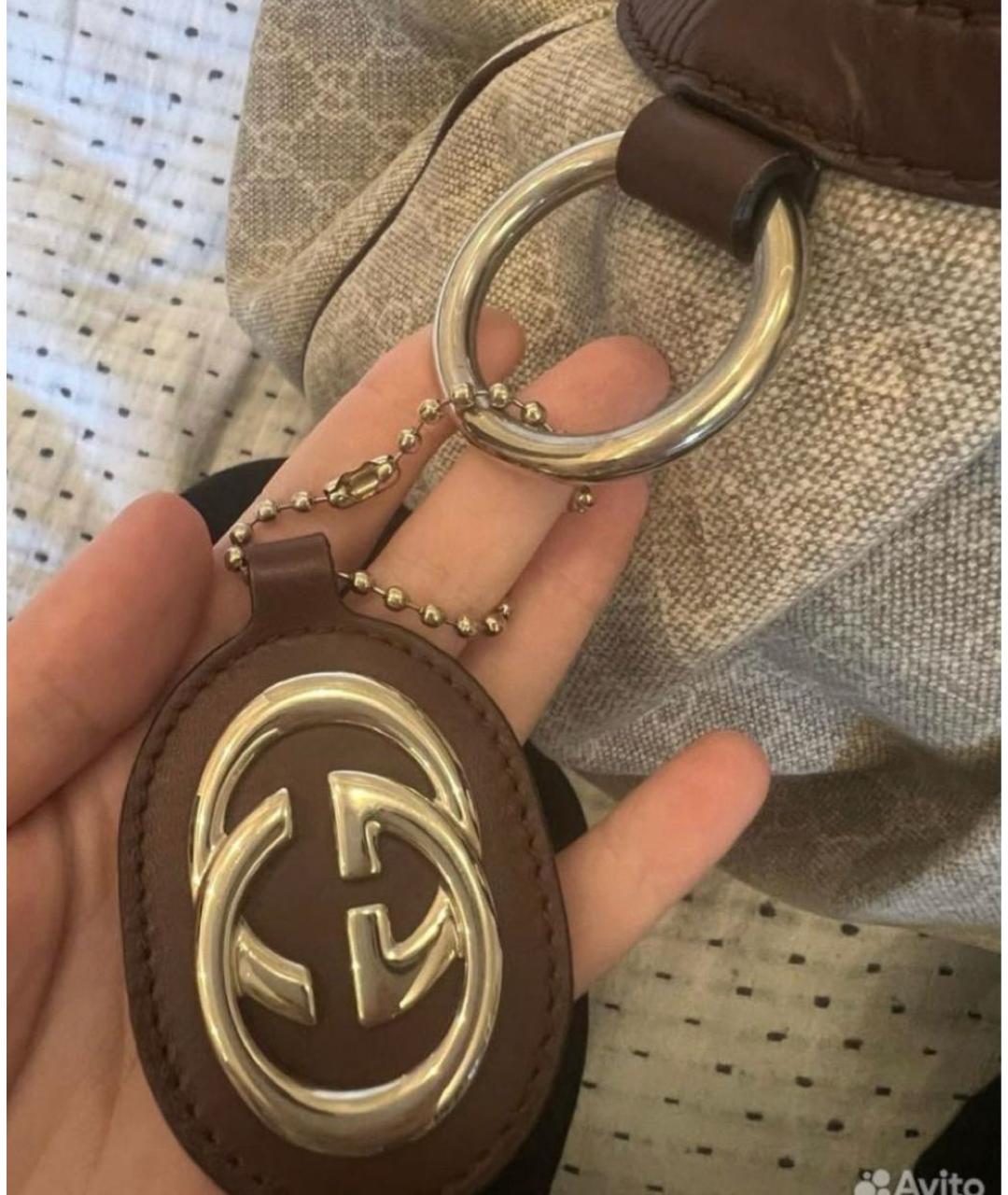 GUCCI Бежевая тканевая сумка тоут, фото 2