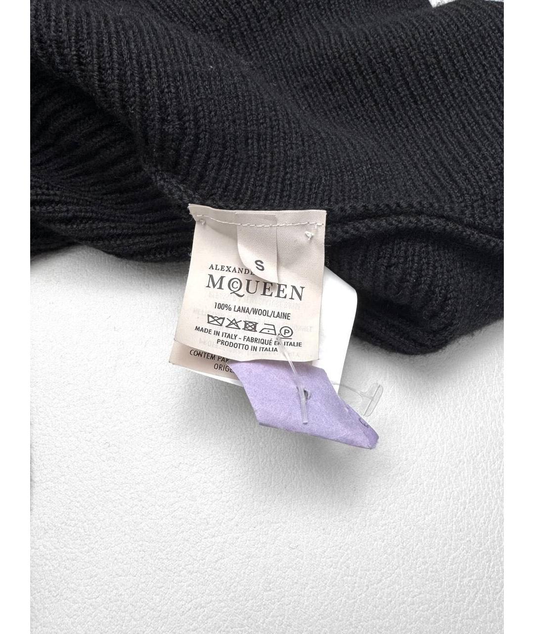 ALEXANDER MCQUEEN Черное шерстяное повседневное платье, фото 5