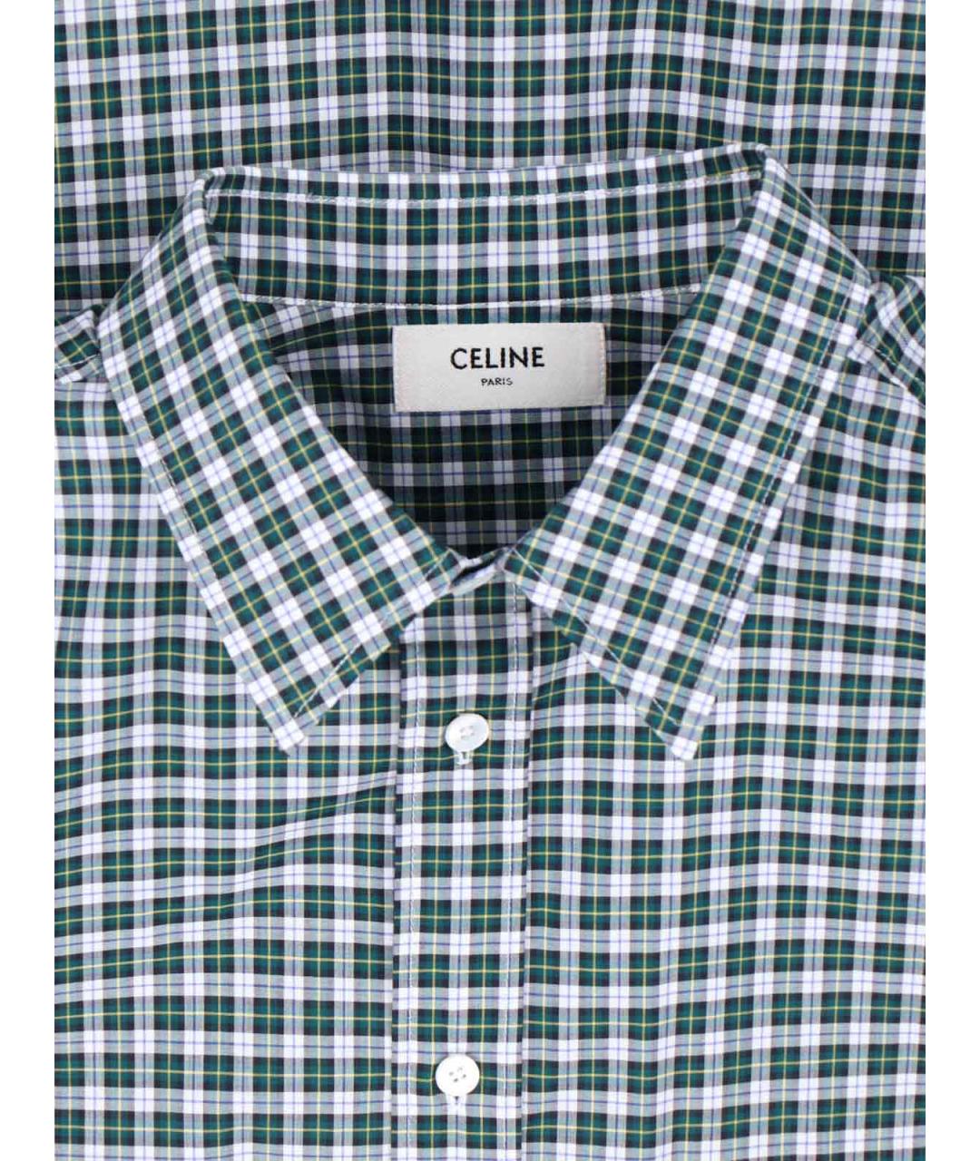CELINE Зеленая хлопковая кэжуал рубашка, фото 3