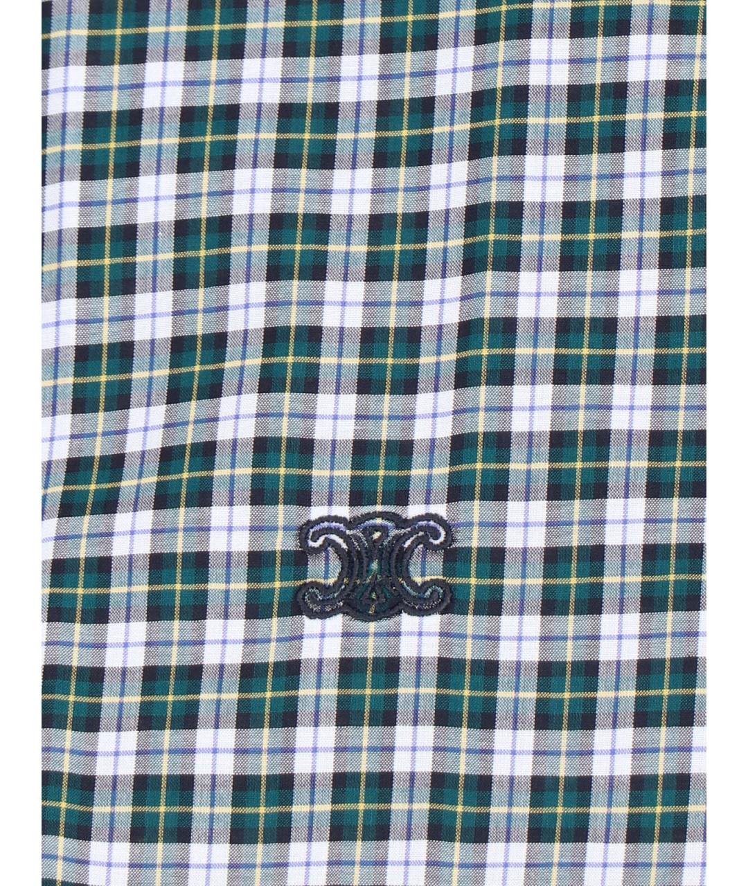 CELINE Зеленая хлопковая кэжуал рубашка, фото 4