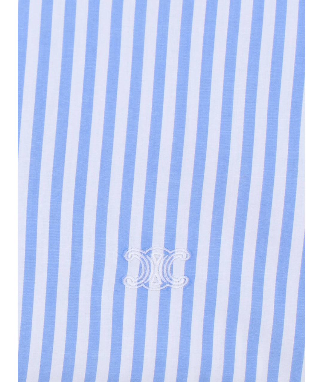 CELINE Голубая хлопковая кэжуал рубашка, фото 5