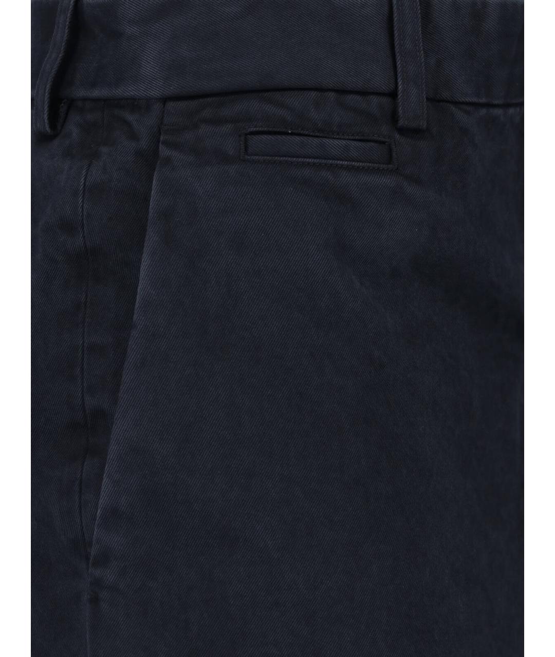 AURALEE Черные хлопковые прямые брюки, фото 5