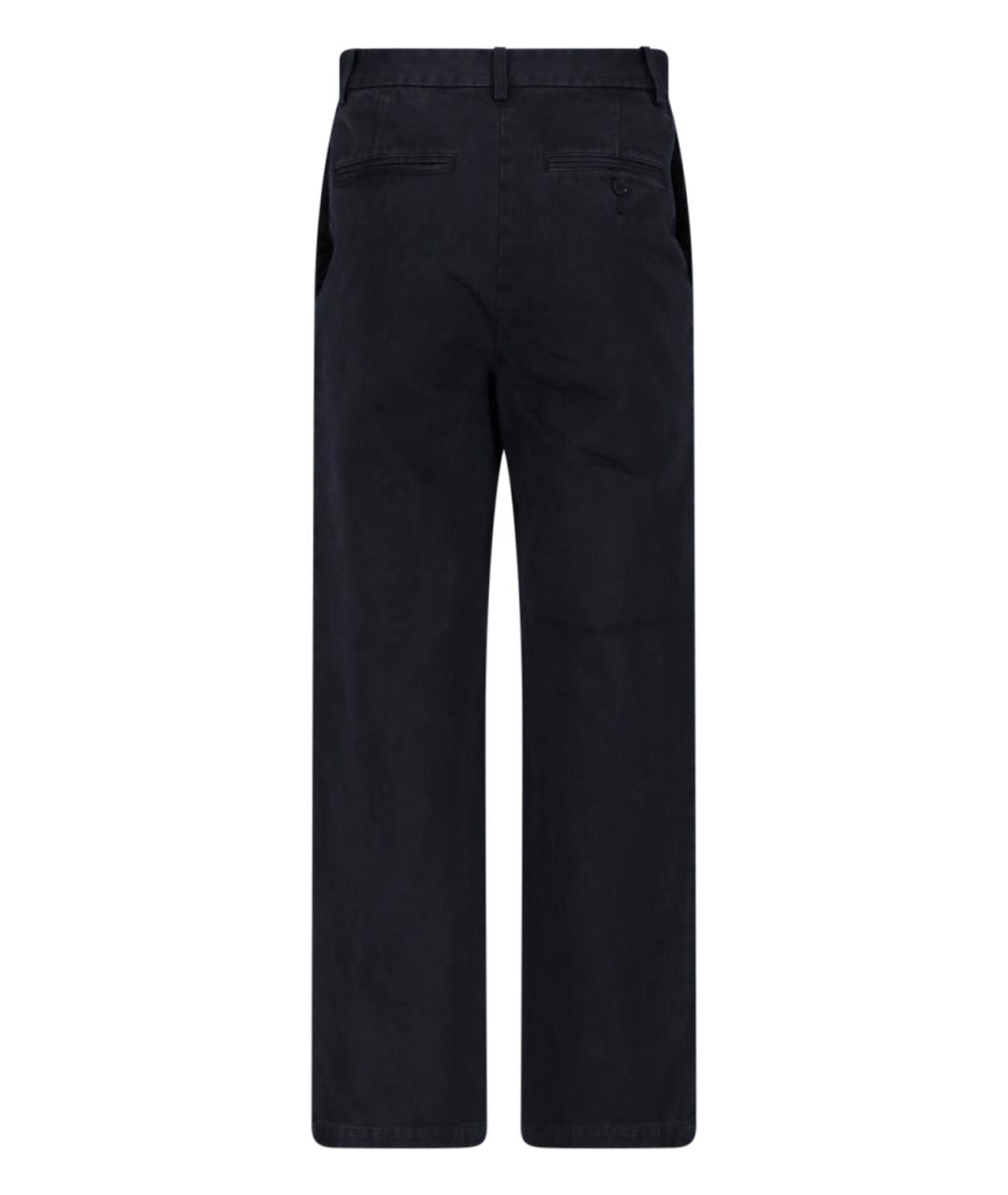 AURALEE Черные хлопковые прямые брюки, фото 2