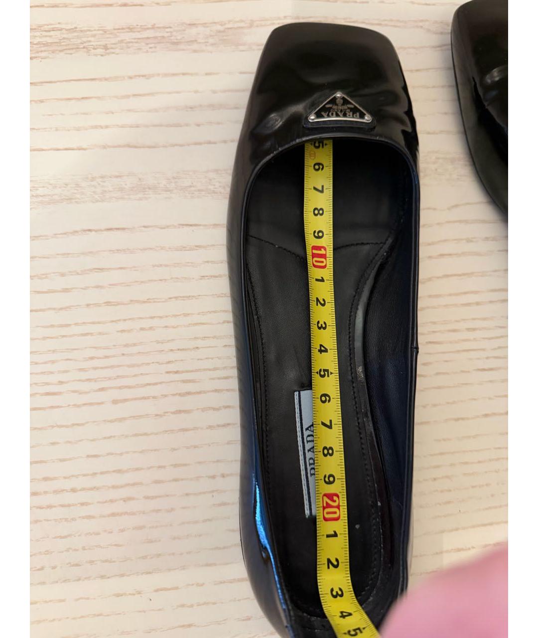 PRADA Черные балетки из лакированной кожи, фото 7