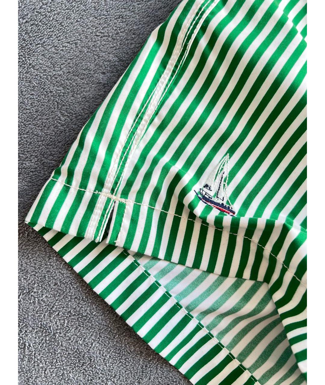 POLO RALPH LAUREN Зеленые полиэстеровые шорты, фото 7