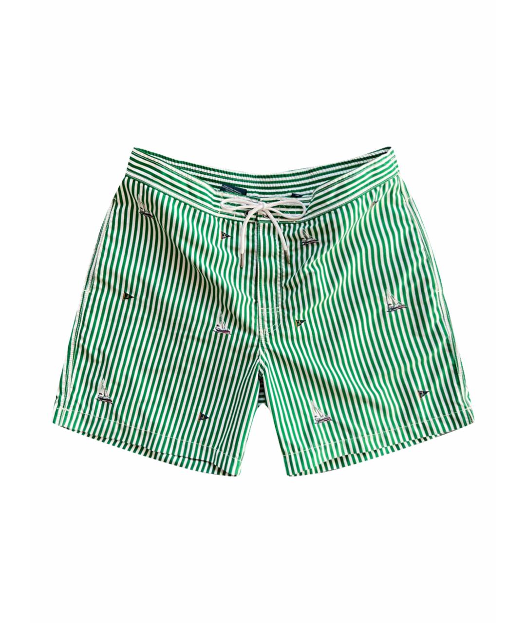 POLO RALPH LAUREN Зеленые полиэстеровые шорты, фото 1