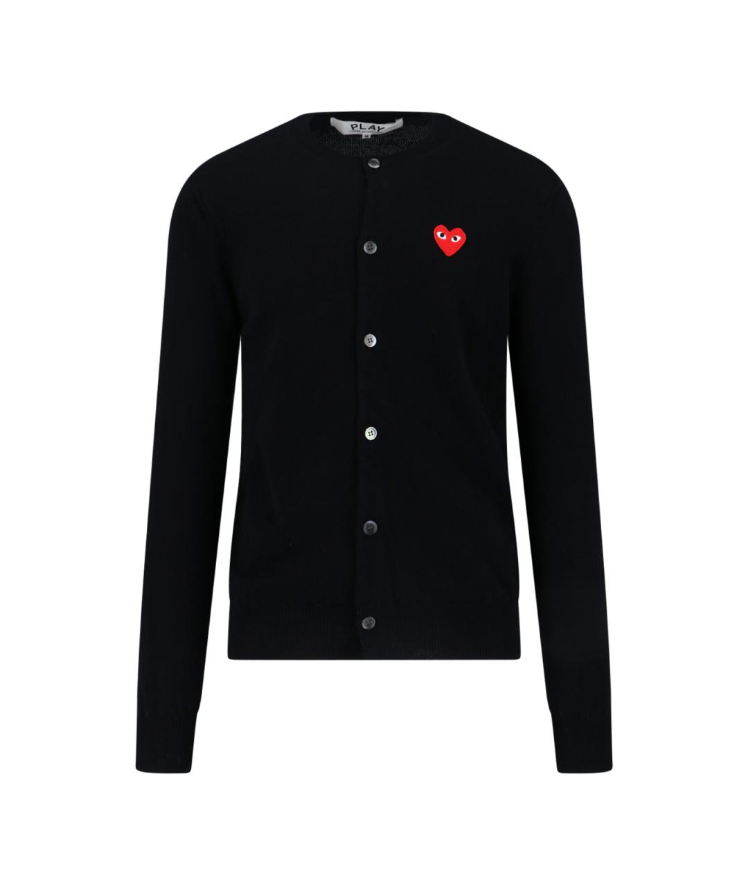 COMME DES GARÇONS PLAY Черный шерстяной кардиган, фото 1
