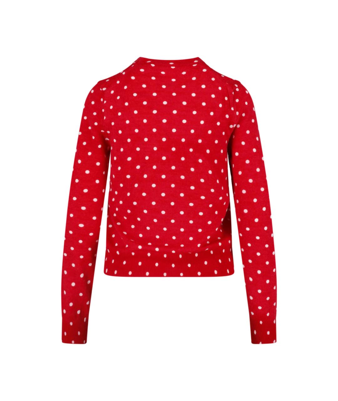 COMME DES GARÇONS Красный шерстяной джемпер / свитер, фото 2