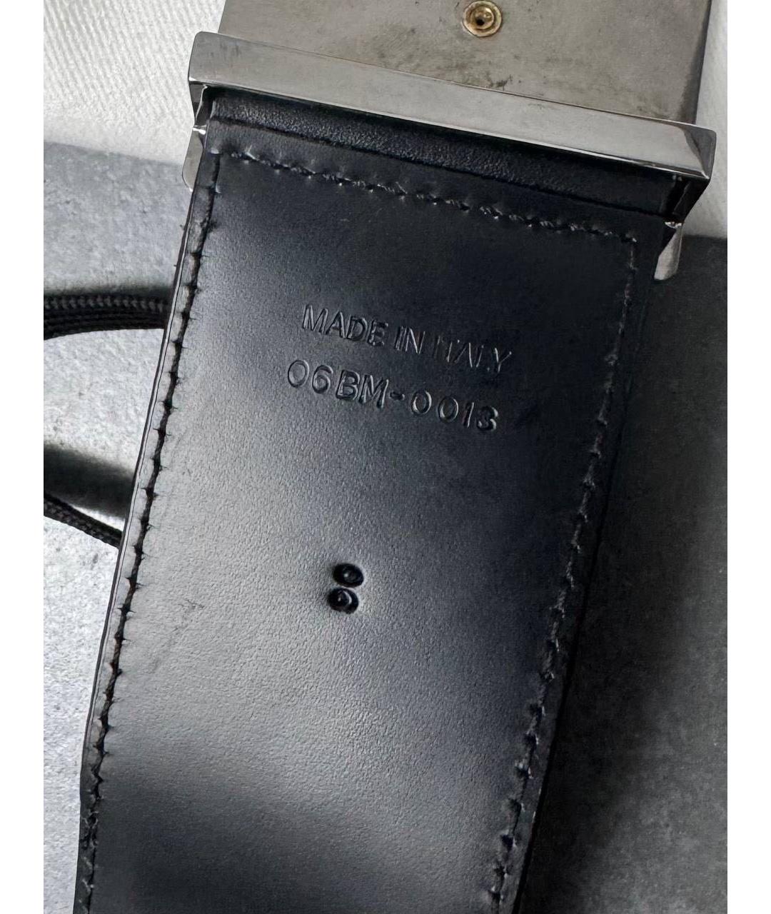 CHRISTIAN DIOR Черный кожаный ремень, фото 4