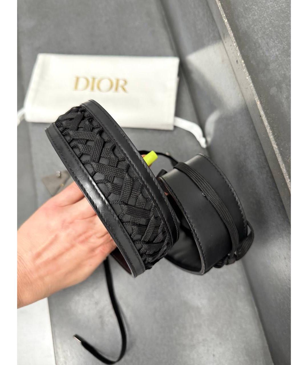 CHRISTIAN DIOR Черный кожаный ремень, фото 7