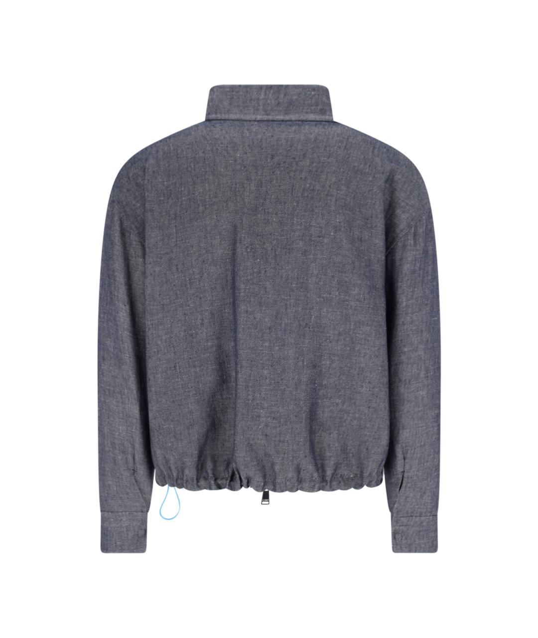 FENDI Синяя льняная куртка, фото 2