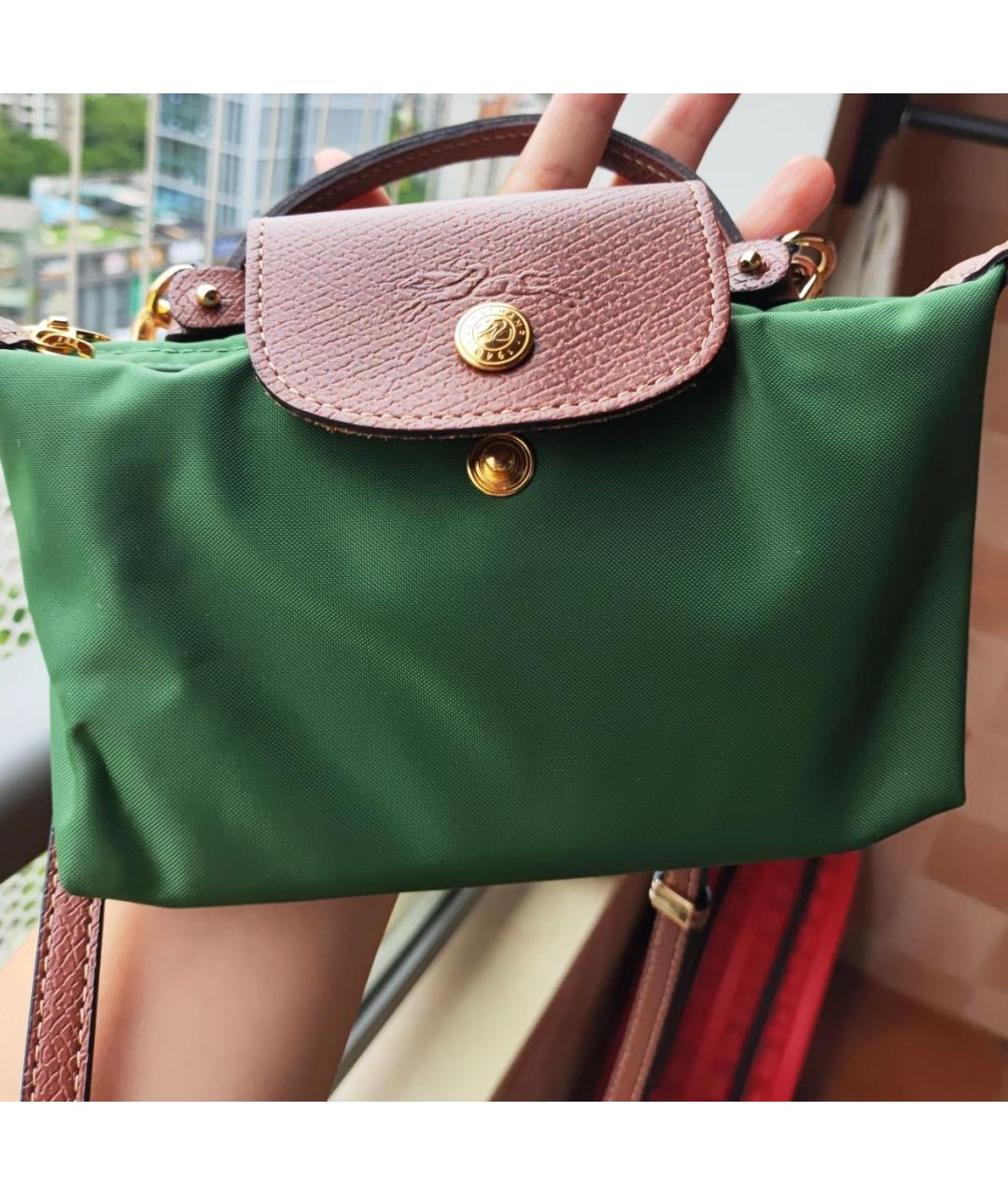 LONGCHAMP Зеленая сумка с короткими ручками, фото 8