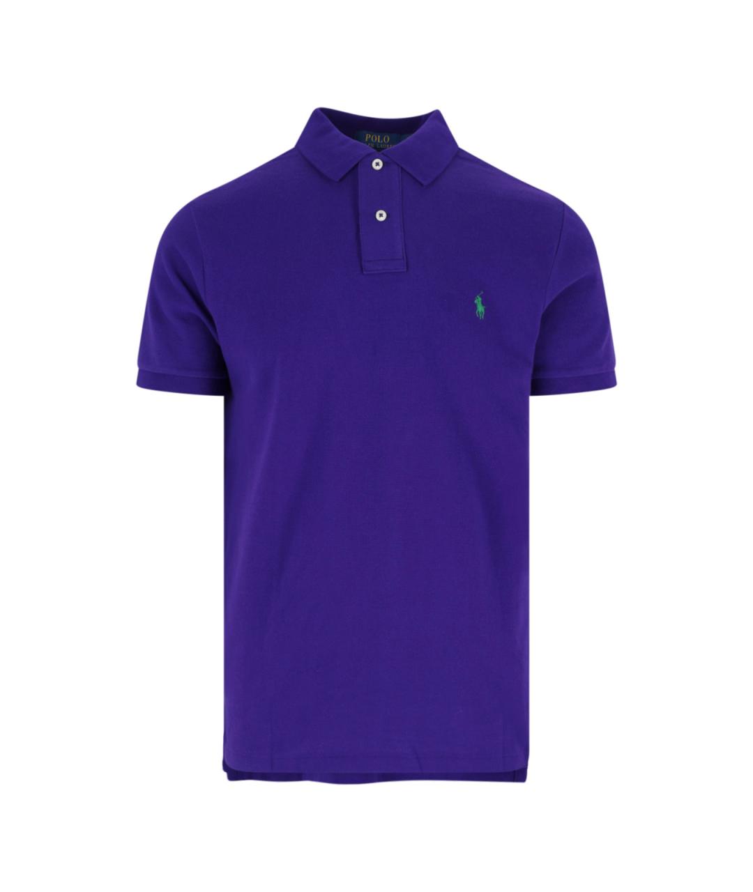 POLO RALPH LAUREN Фиолетовое хлопковое поло с коротким рукавом, фото 1