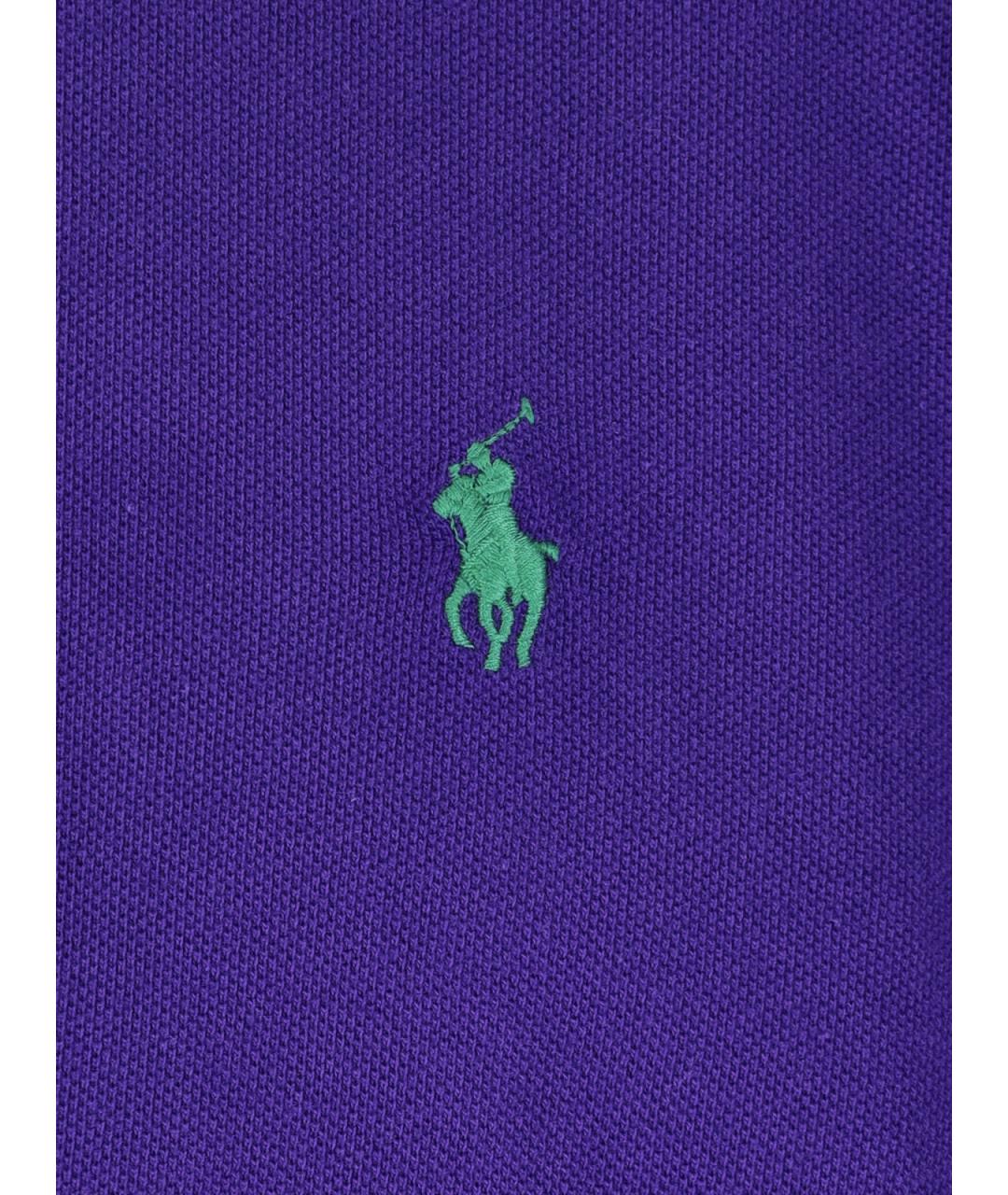 POLO RALPH LAUREN Фиолетовое хлопковое поло с коротким рукавом, фото 3